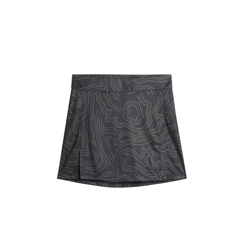 Amelie Mid Print Skirt / Topo Asphalt L