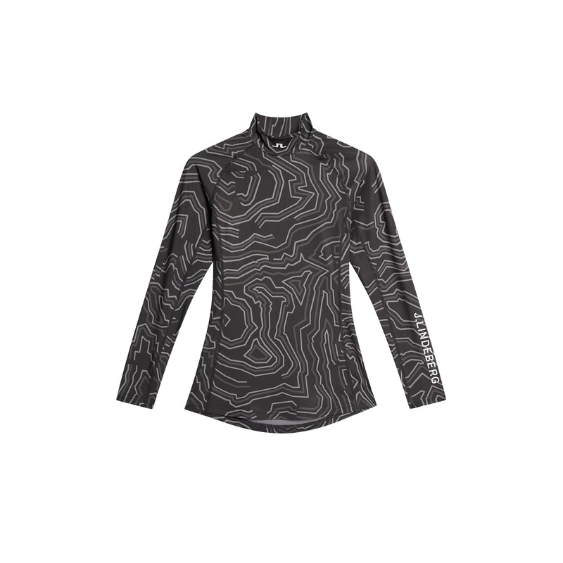 Ella Print Compression Top / Topo Asphalt L