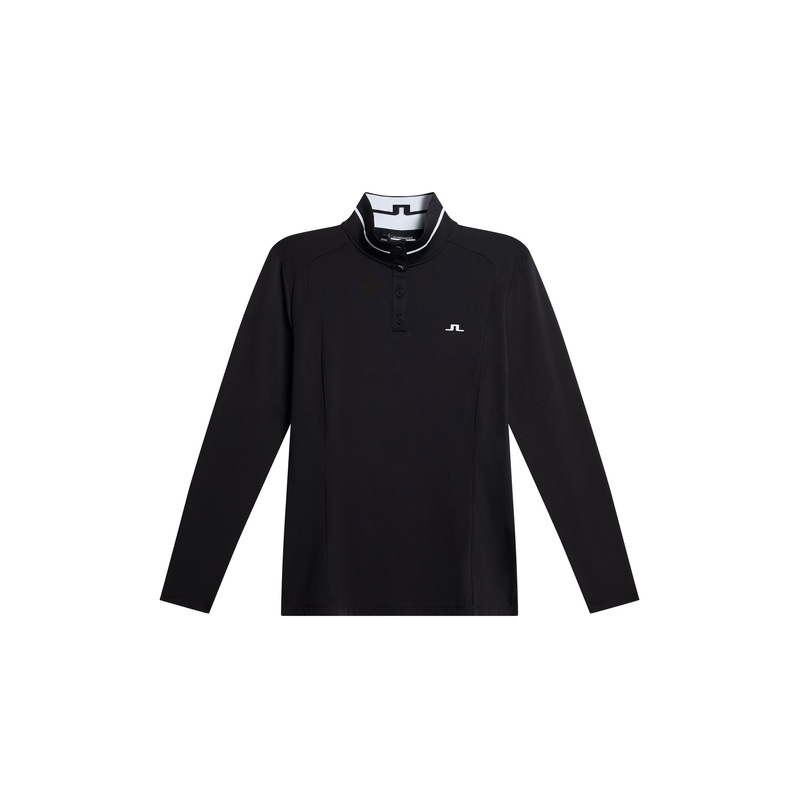 Hertta Long Sleeve Polo / Black