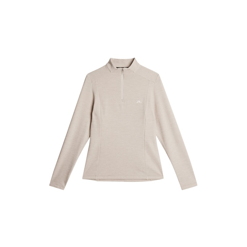 Steffi Quarter Zip Mid Layer / Beige Melange