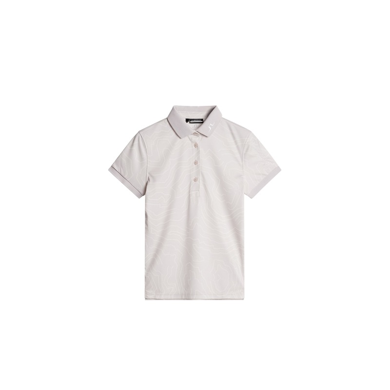 Tour Tech Print Polo / Topo Grey Lilac L