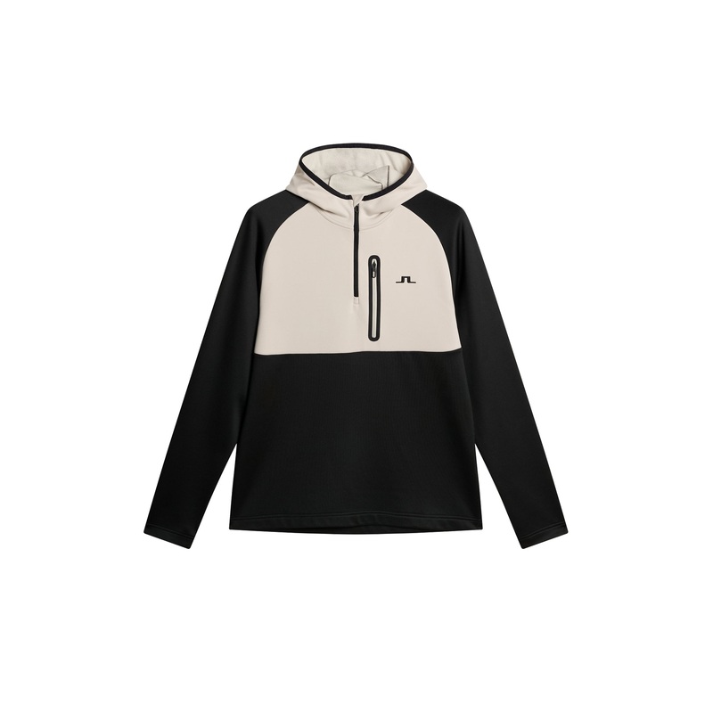 Adam Quarter Zip Hood / Black