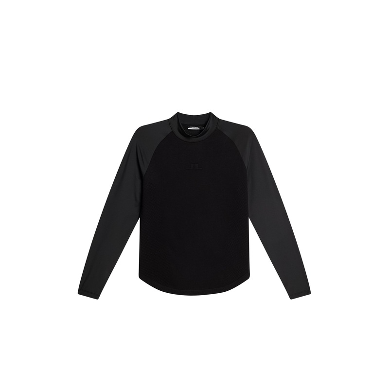 Darla Hybrid Knit Sweater / Black