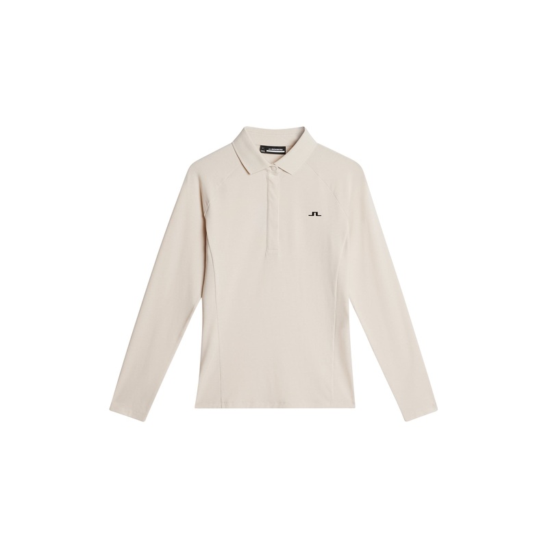 Flor Long Sleeve Polo / Moonbeam