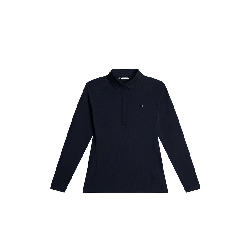 Flor Long Sleeve Polo / Navy Melange