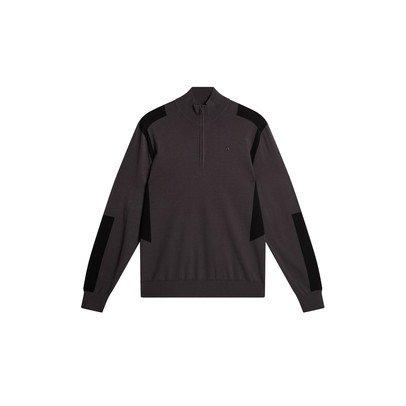 Kendrick Knitted Zip Sweater / Asphalt