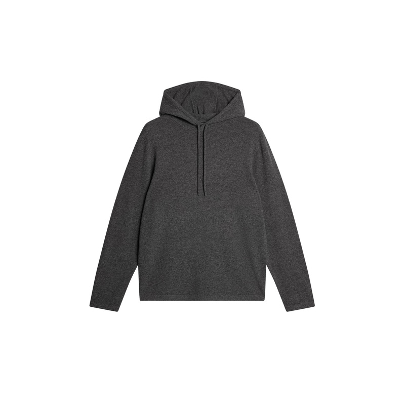 Kolton Cashmere Hoodie / Dark Grey Melange
