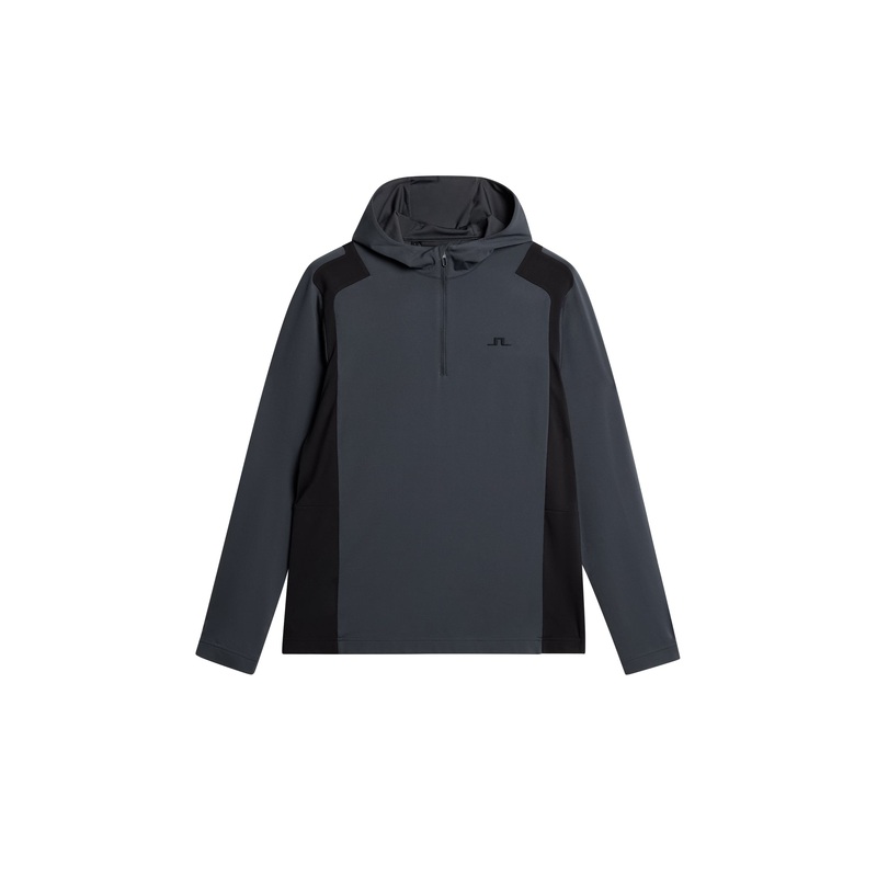 Lukas Quarter Zip Hood / Asphalt