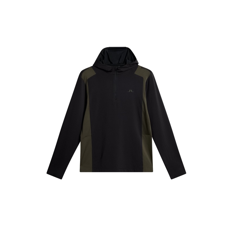 Lukas Quarter Zip Hood / Black