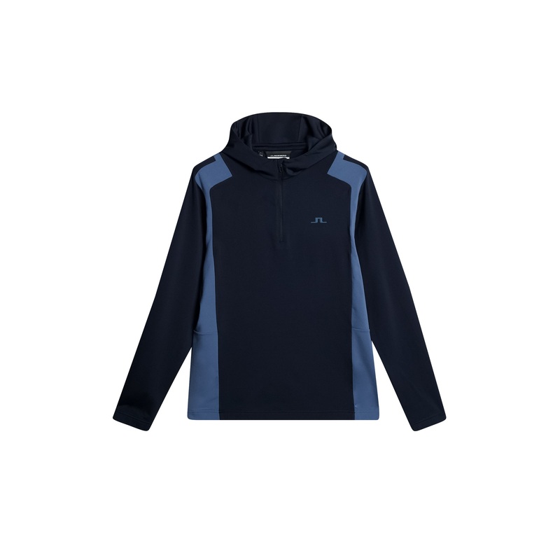 Lukas Quarter Zip Hood / Vintage Indigo