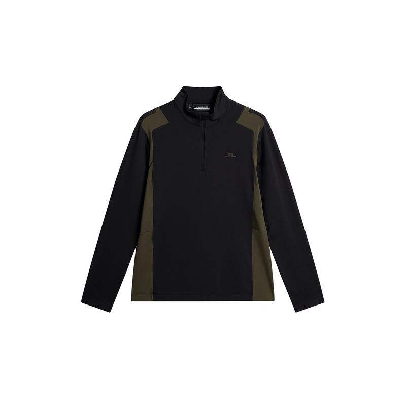 Lukas Quarter Zip Mid Layer / Black