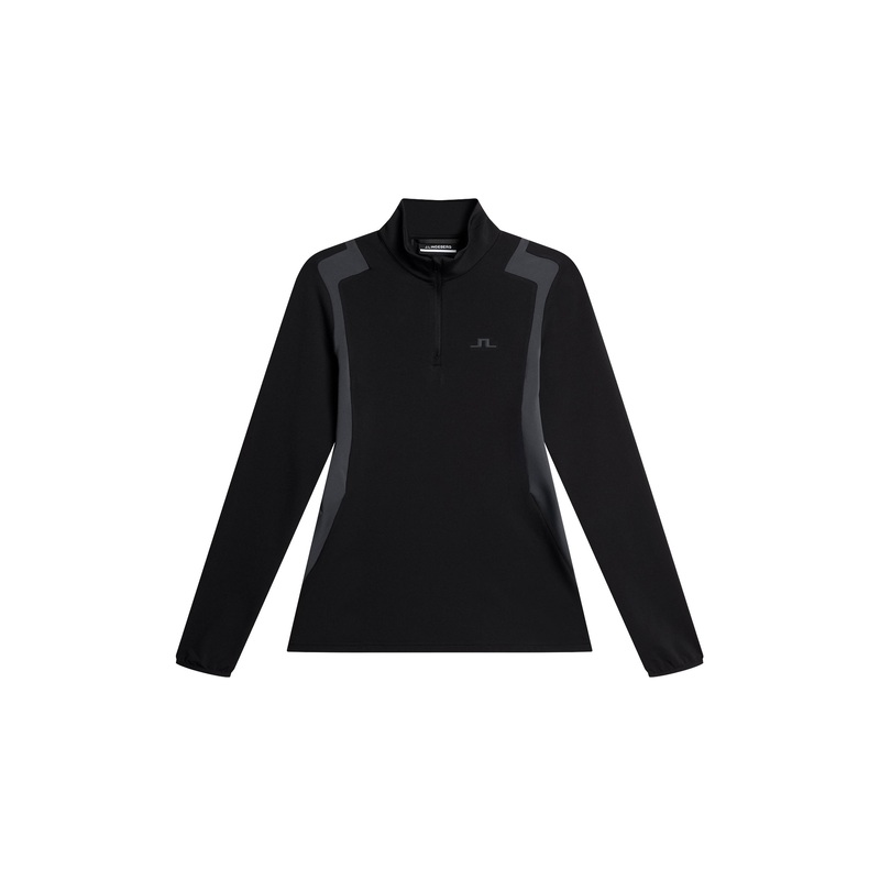 Mae Quarter Zip Mid Layer / Black