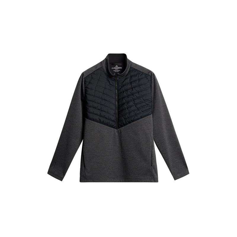 Raph Quilt Hybrid Jacket / Asphalt and Black Melange