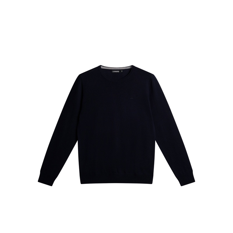 Lyle Merino Crew Neck Sweater / Navy