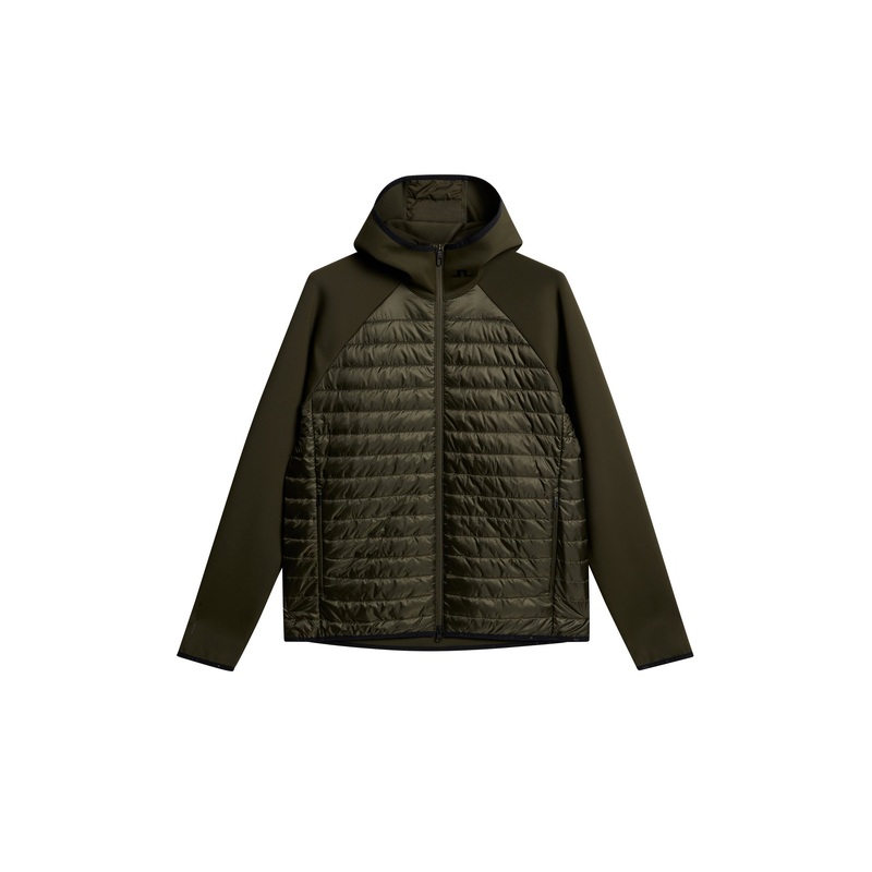Hayden Quilt Hybrid Hood / Forest Green