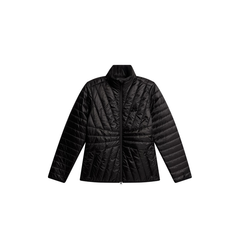 Marble Quilted Jacket / Black