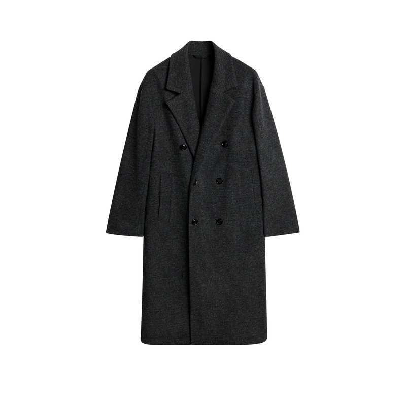 Willy Bonded Wool Coat / Dark Grey Melange