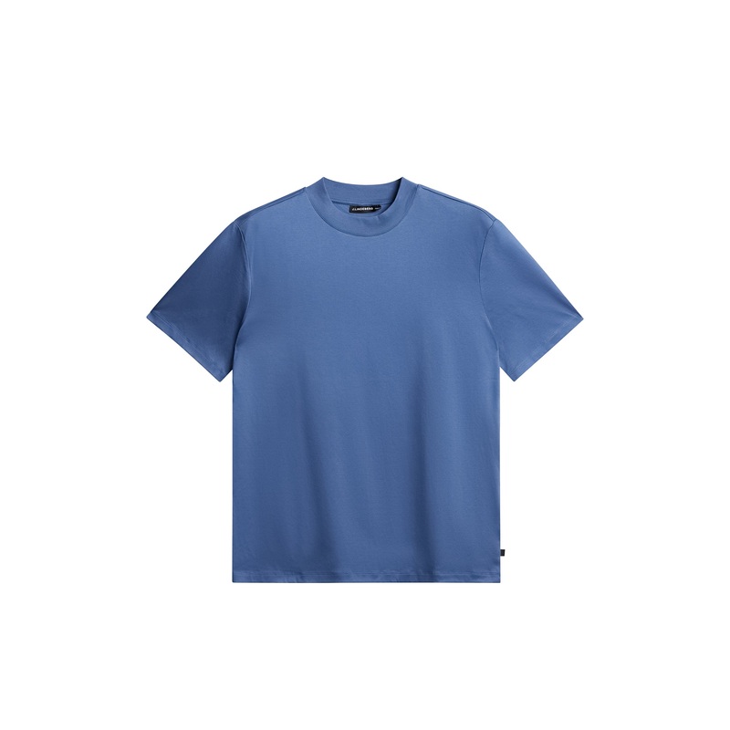 Ace Mock Neck T-shirt / Bijou Blue