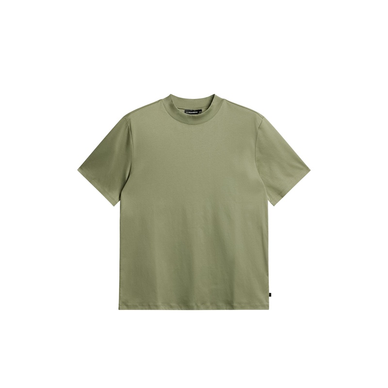 Ace Mock Neck T-shirt / Oil Green