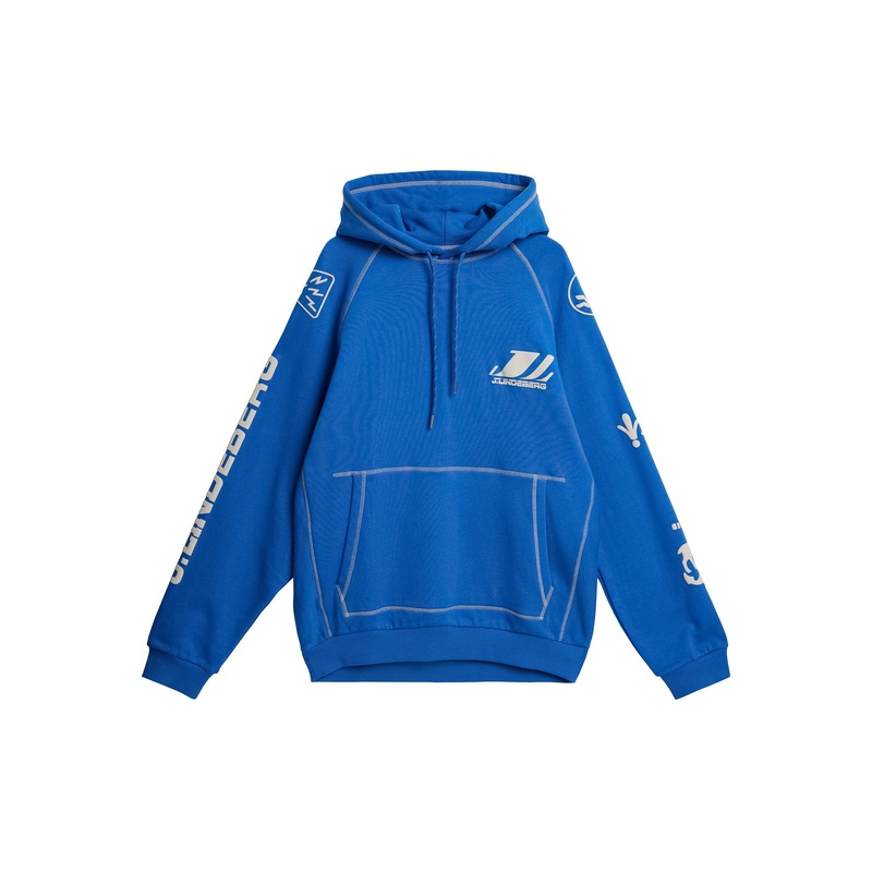 Concord Contrast Seam Hoodie / Nautical Blue