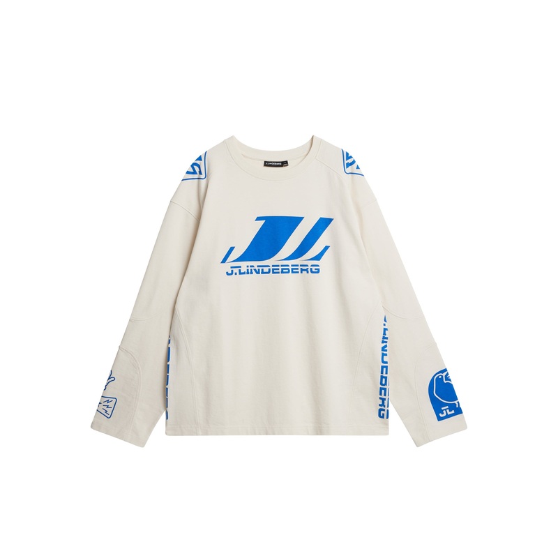 Derk Longsleeve Moto Tee / Cloud White