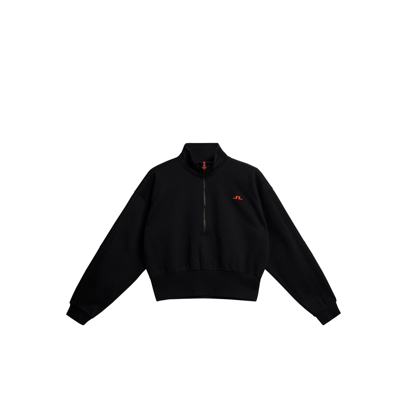Lucia Zip Mock Neck / Black