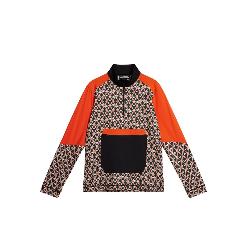 Matias Print  Mid Layer / Geo Black