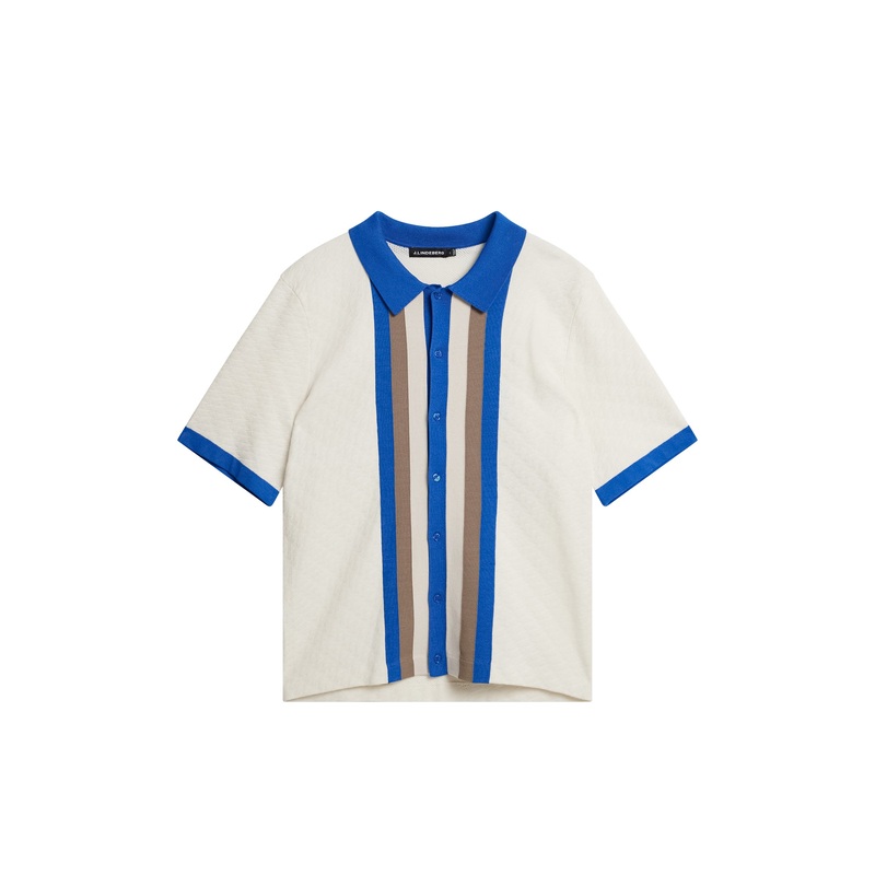 Rayne Jacquard Monogram Shirt / Cloud White