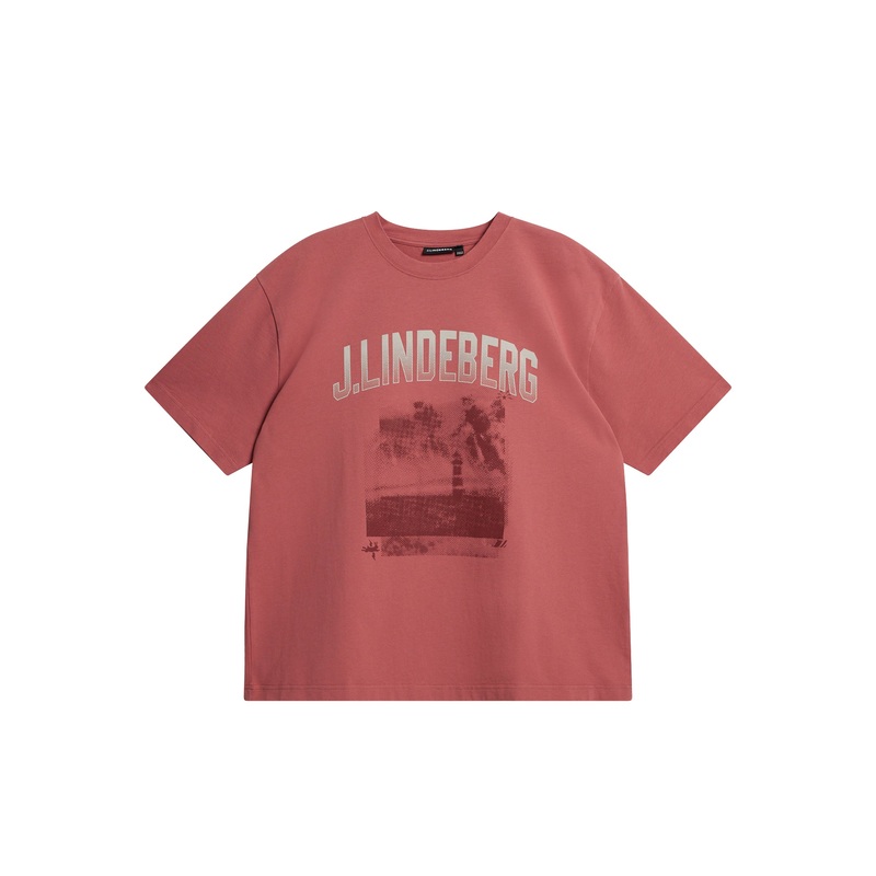 Tjorn Boxy Printed T-shirt / Dusty Cedar