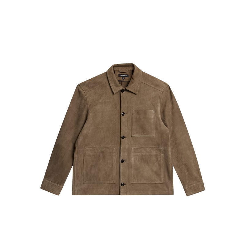 Walt Suede Overshirt / Walnut