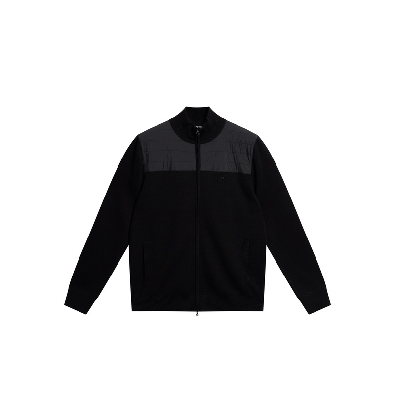 Bridge Knitted Hybrid Sweater / Black