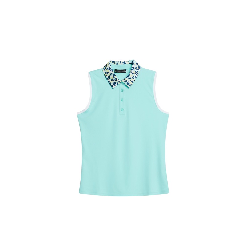 Gigi Sleeveless Top / Aruba Blue