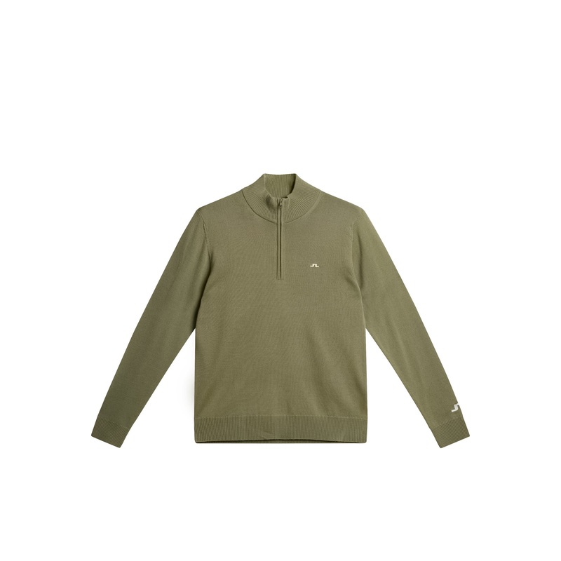 Kian Zipped Sweater / Oil Green