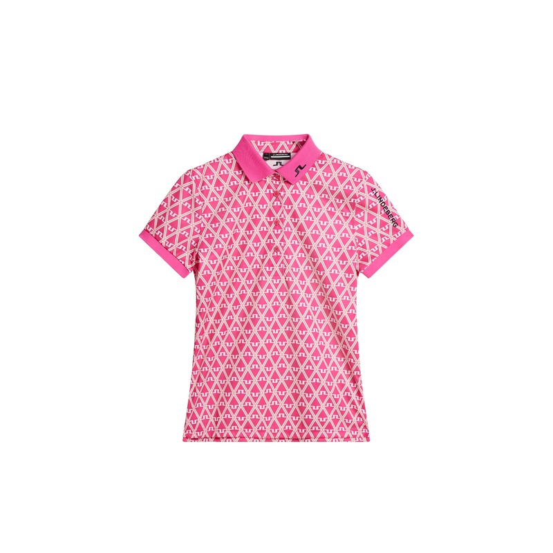 Tour Tech Print Polo / Geo Fuchsia Purple