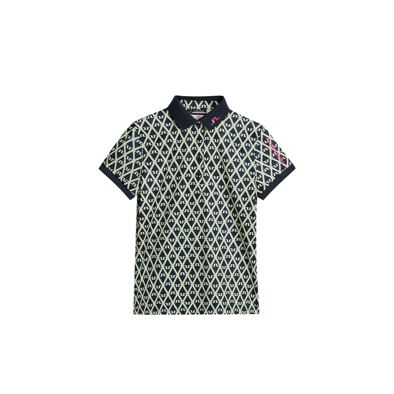 Tour Tech Print Polo / Geo JL Navy