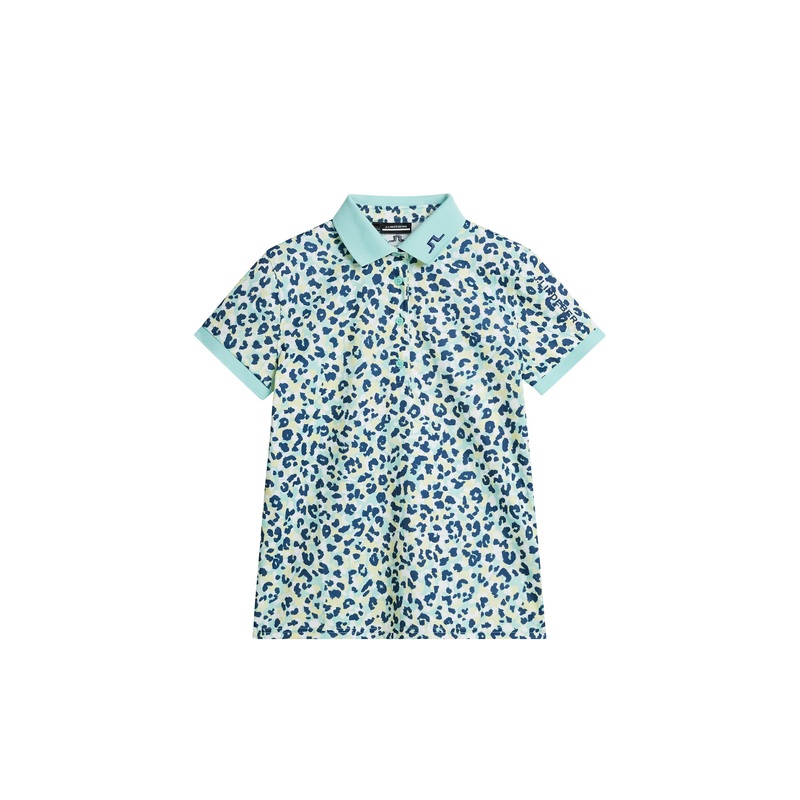Tour Tech Print Polo / Leopard Aruba Blue