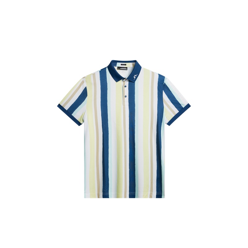Tour Tech Reg Fit Print Polo / Painted Stripe Wax Yellow