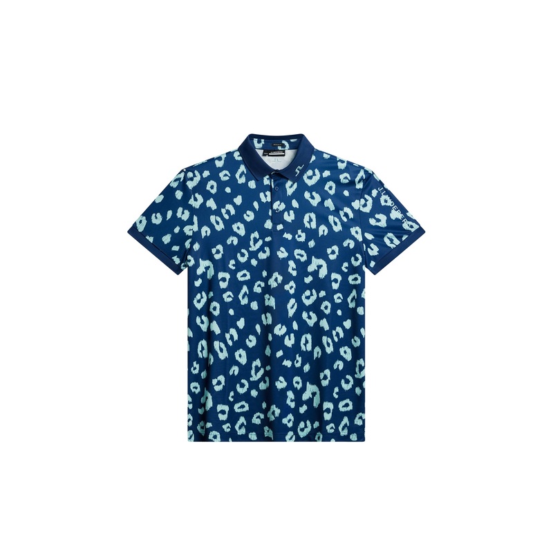 Tour Tech Reg Fit Print Polo / Savanna Estate Blue