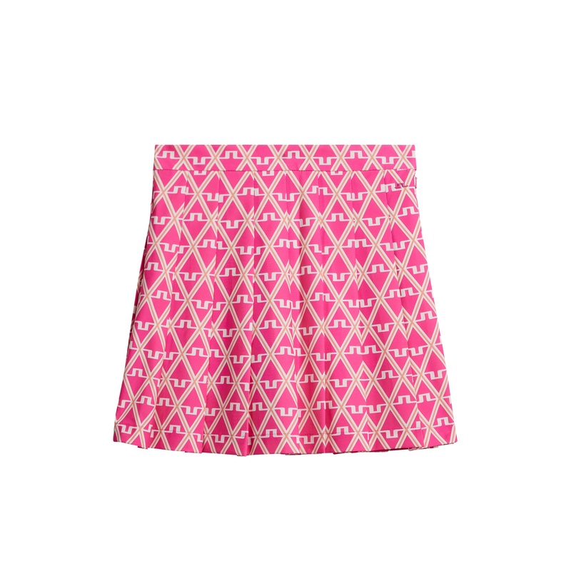 Adina Print Skirt / Geo Fuchsia Purple