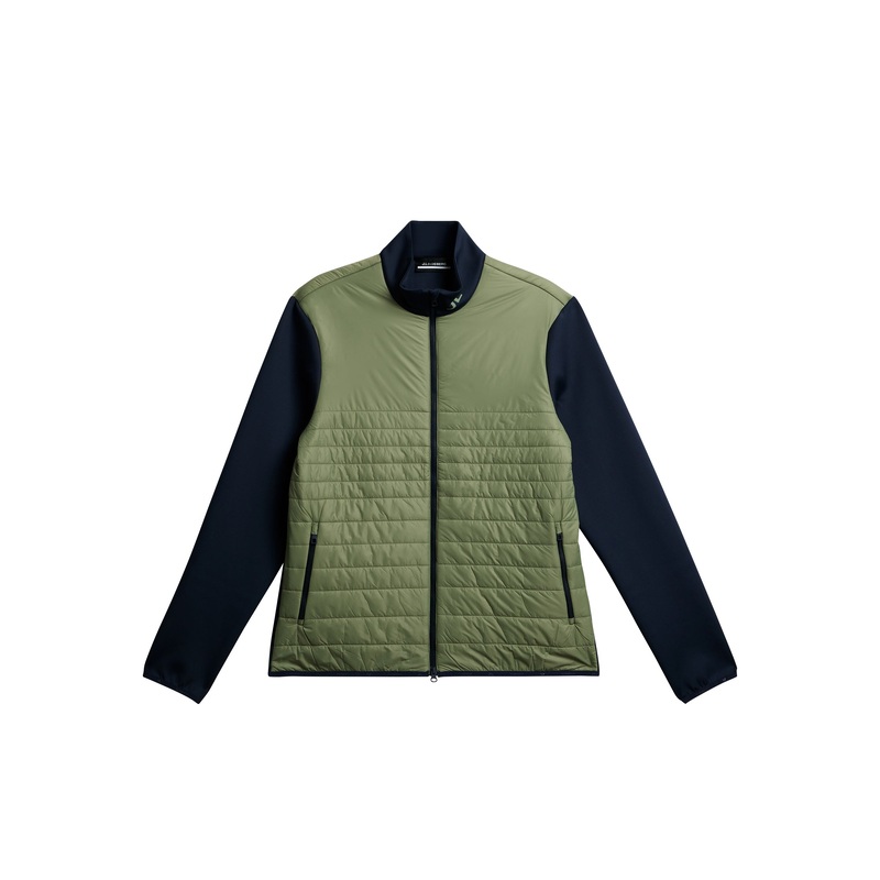 Martino Quilt Hybrid Jacket / Oil Green