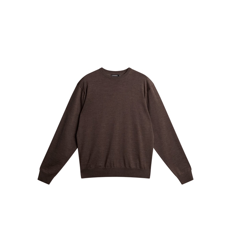 Mino Light Merino Crew / Walnut Melange