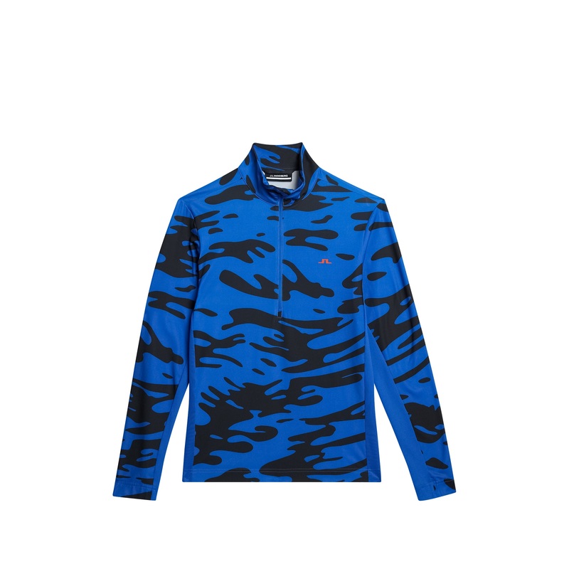 Luke Print Mid Layer / Neptune Nautical Blue