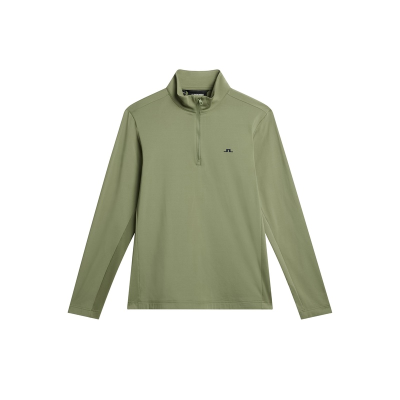 Luke Quarter Zip Mid Layer / Oil Green