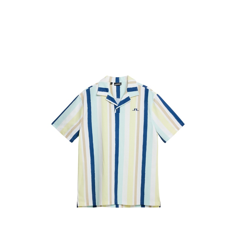 Resort Shirt Print / Painted Stripe Wax Yellow