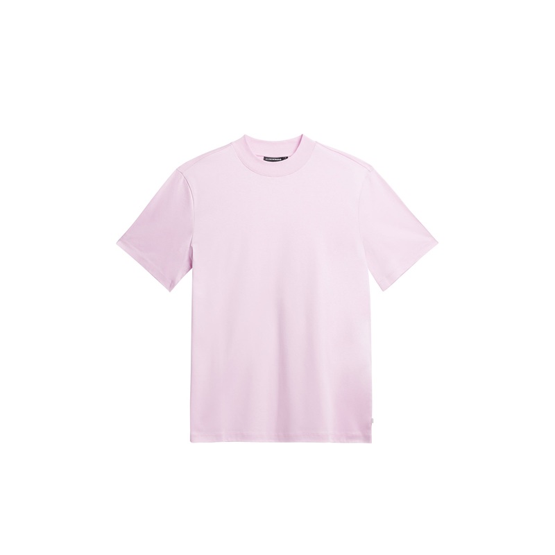 Ace Mock Neck T-shirt / Pink Lavender
