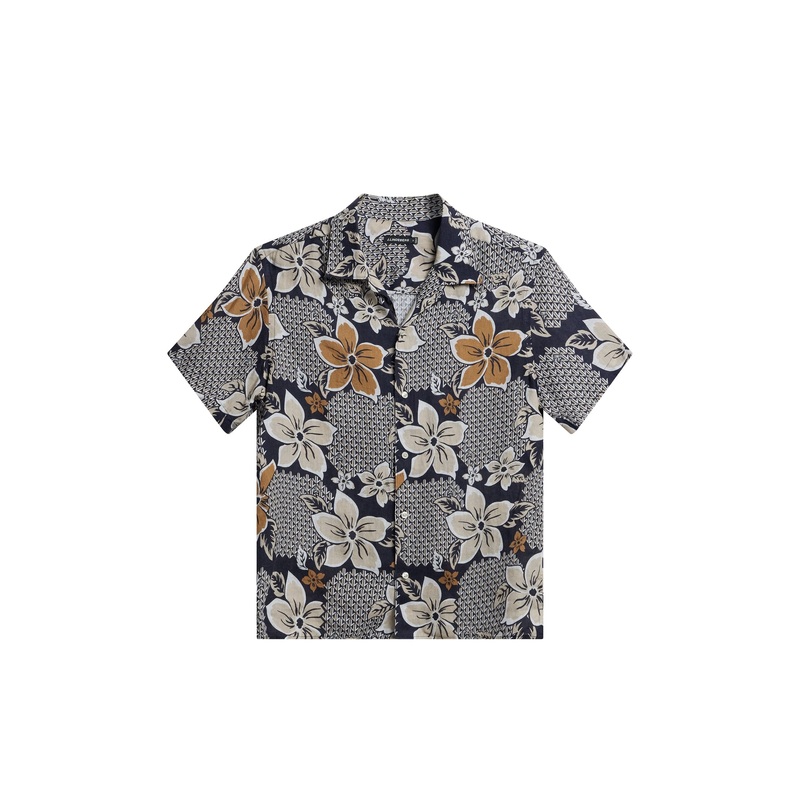 Elio Linen Island Floral Shirt / Island Floral Mix Safari