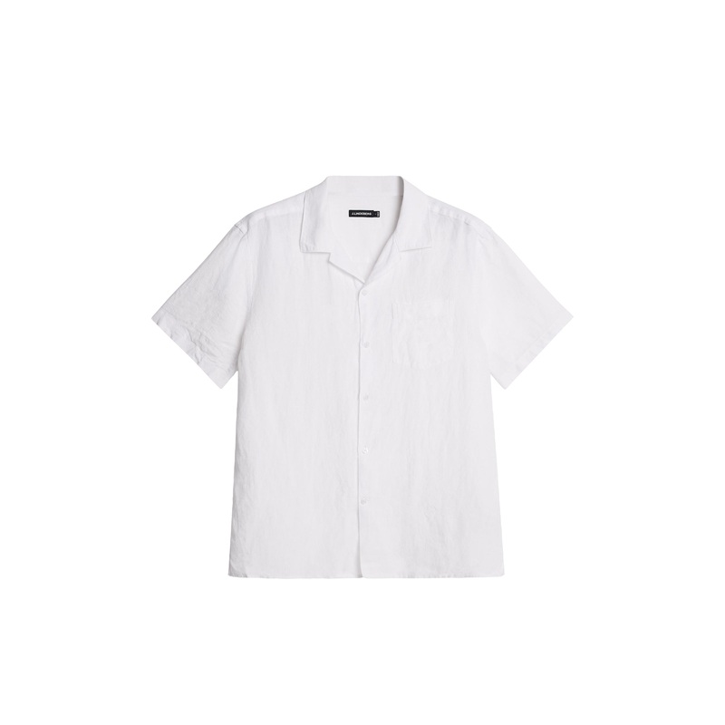 Elio Linen Melange Shirt / White