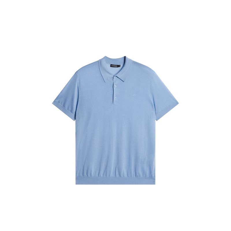 Ridge Lyocell Silk Polo / Chambray Blue