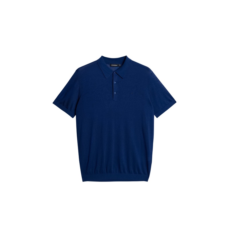 Ridge Lyocell Silk Polo / Estate Blue