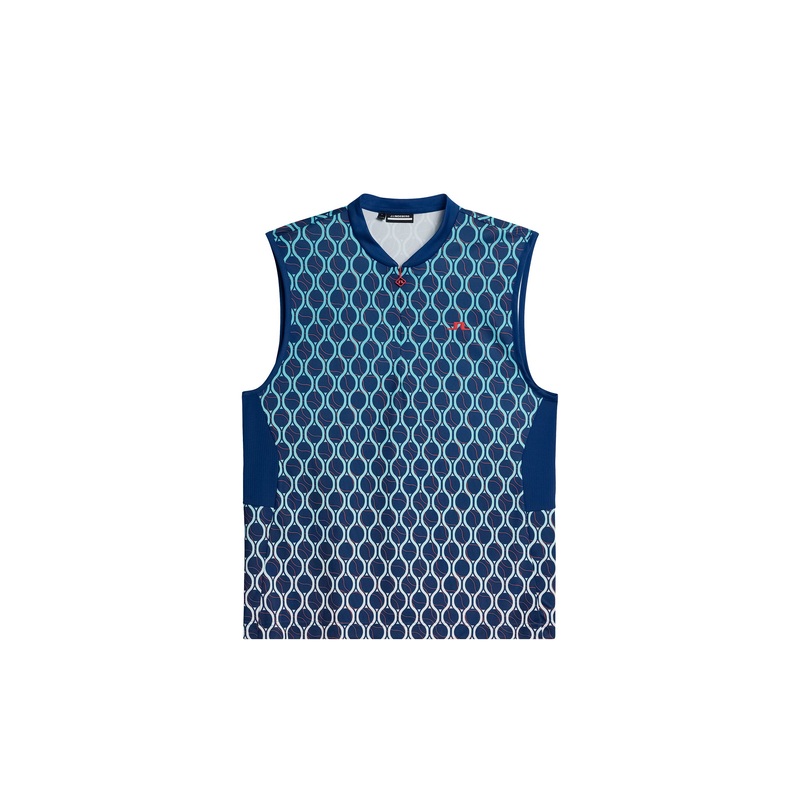 Wesley Print Vest / Racket Fade Estate
